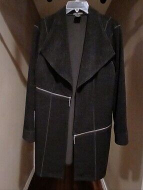 eva varro Long Black Women's Moto Azymmtrical